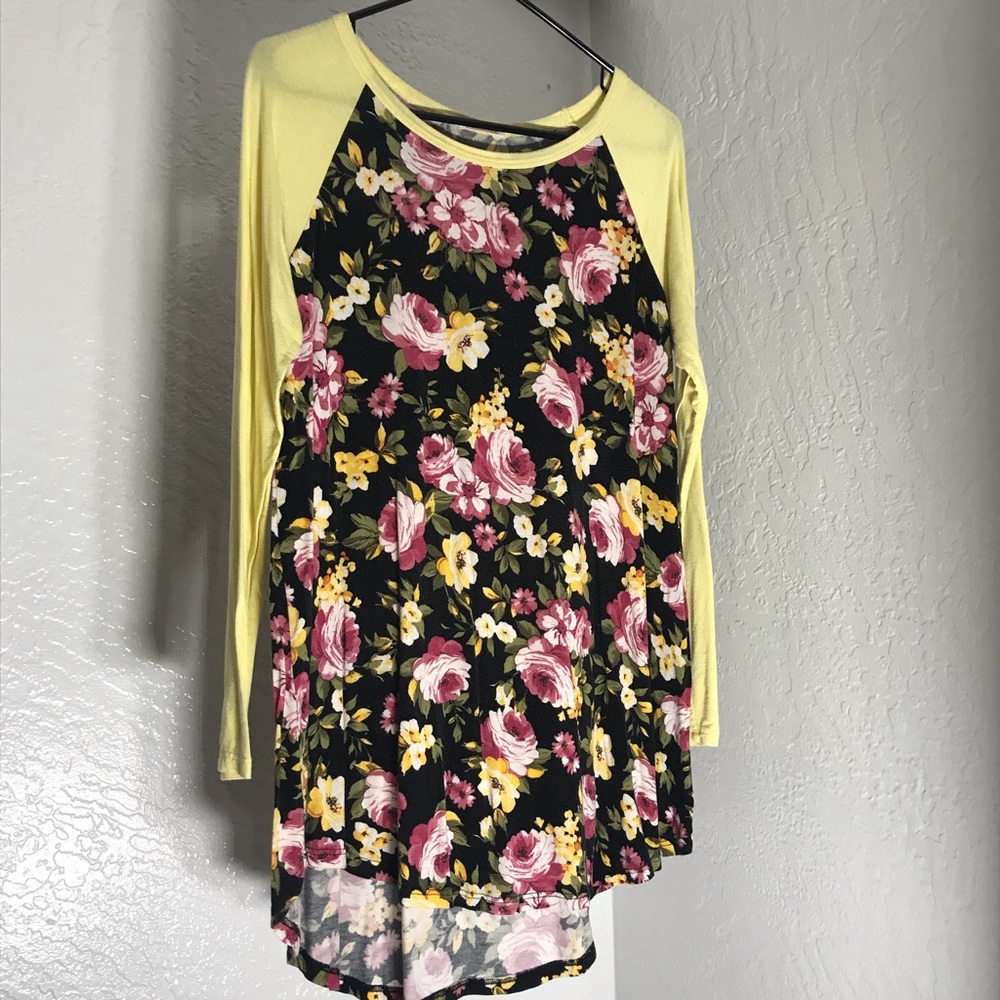 Floral Baseball Top